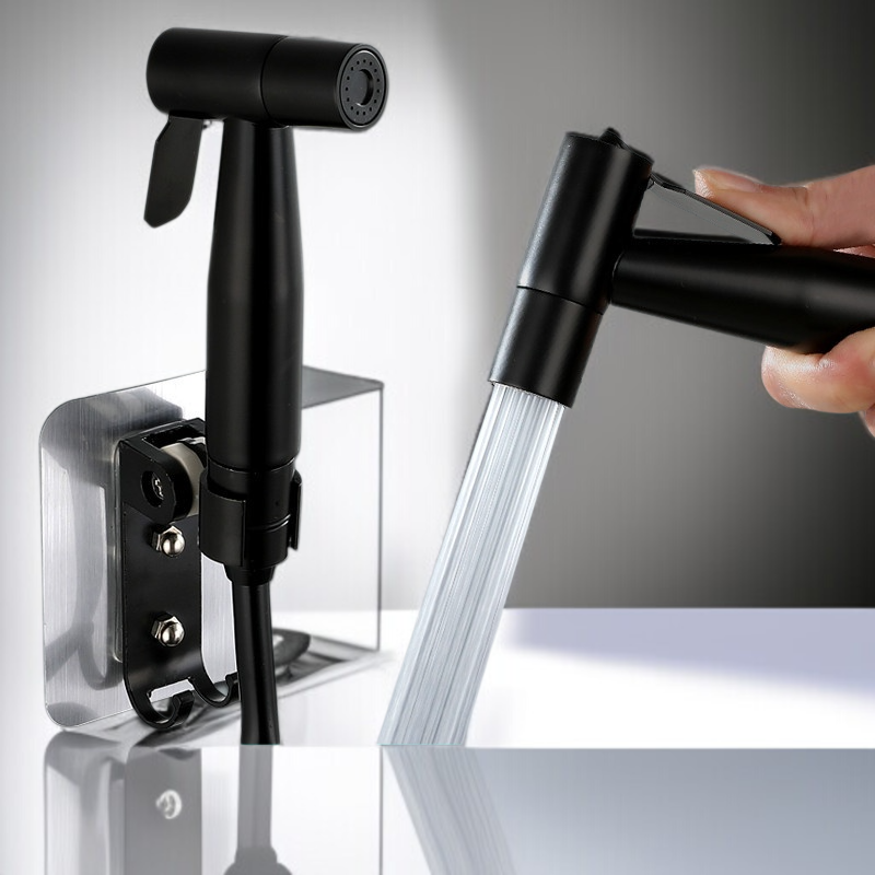 블랙 옻칠 부스터 304 스테인레스 스틸 변기메이트 스프레이건 부세기 세트 화장실 고압세척기