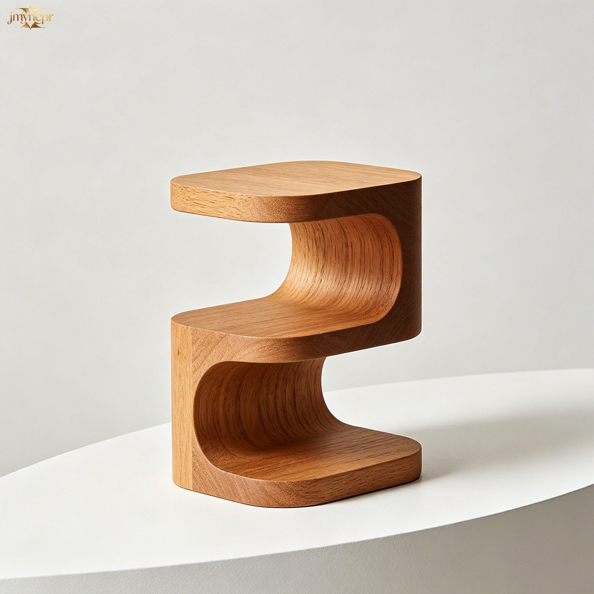 Durable wooden shelves for living room storage