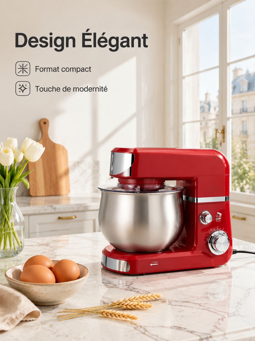Appareil ménager électrique pour pétrir et mélanger