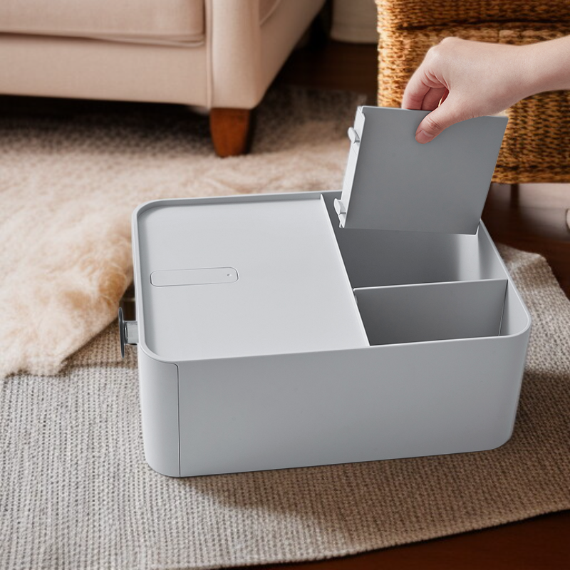 Duży pojemnik do przechowywania z przegródkami