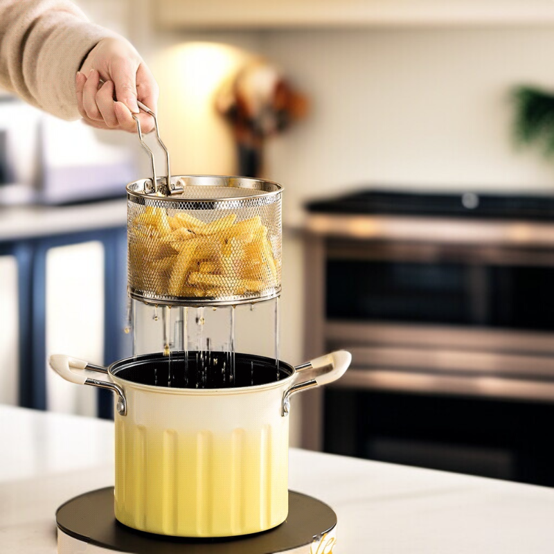 업그레이드 대용량 가정용 다용도 튀김기 튀김기 거름망 그라데이션 튀김기