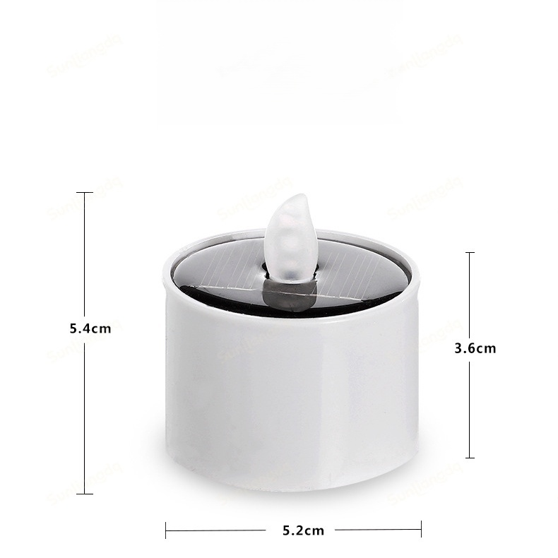 Solar-powered candle night light