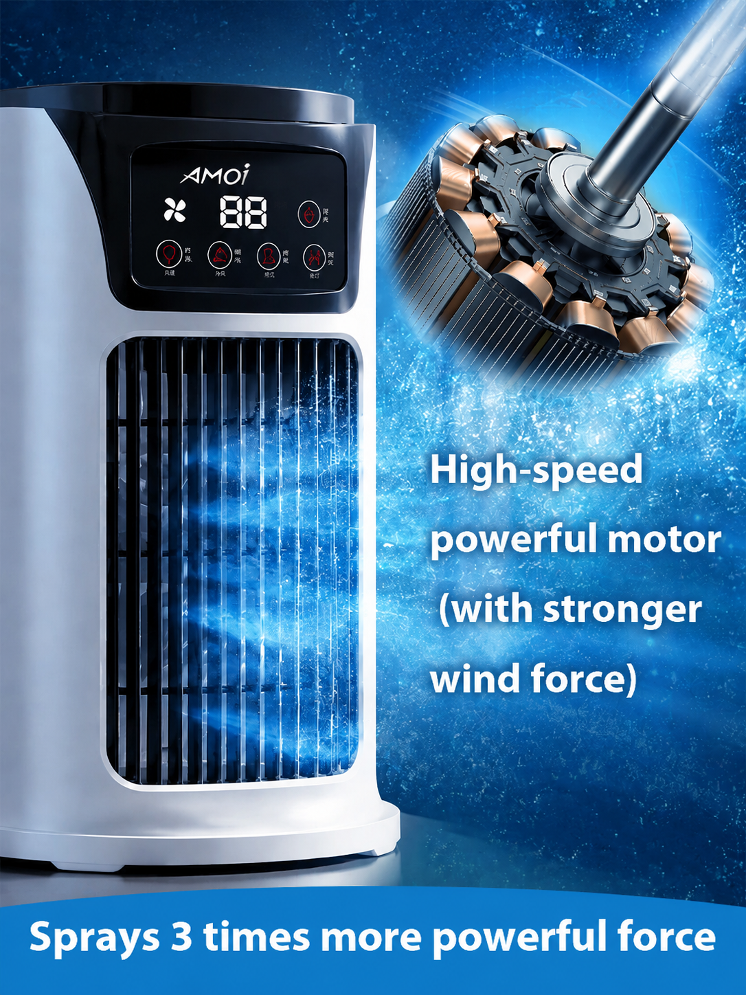New Desktop Silent Cooling Fan with Night Light