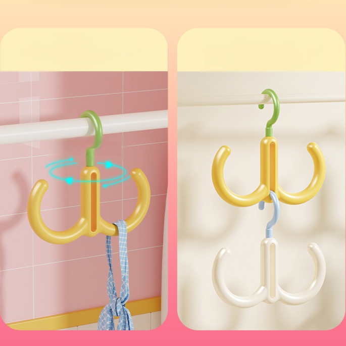 Multi-Arm Swivel Coat Hook Organizer