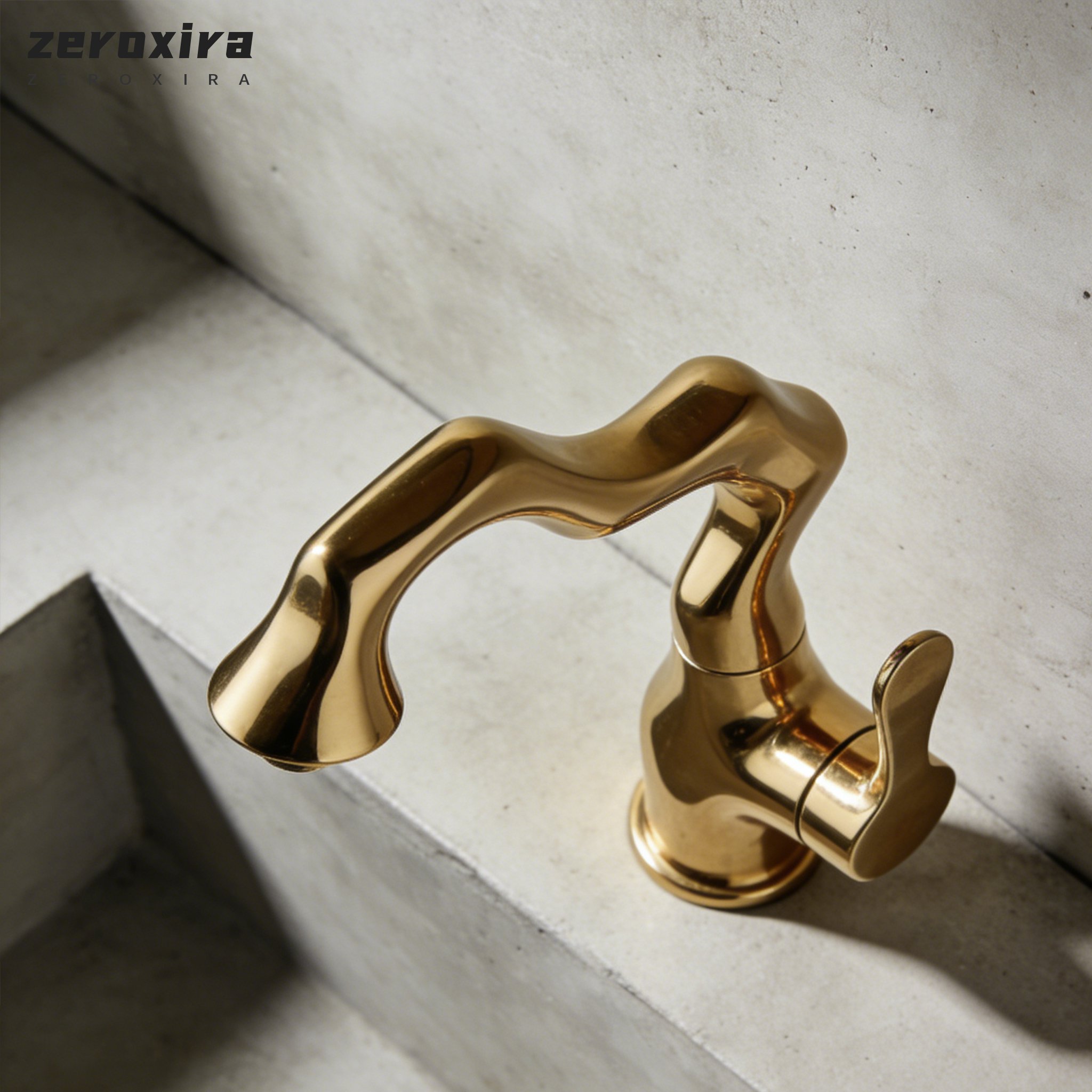 Moderner Wasserhahn aus Edelstahl