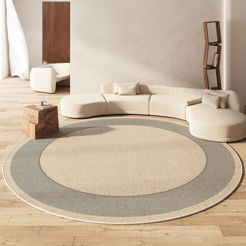 Modern Simple Round Coffee Table Rug Bedroom Bedside Loop Pile Carpet