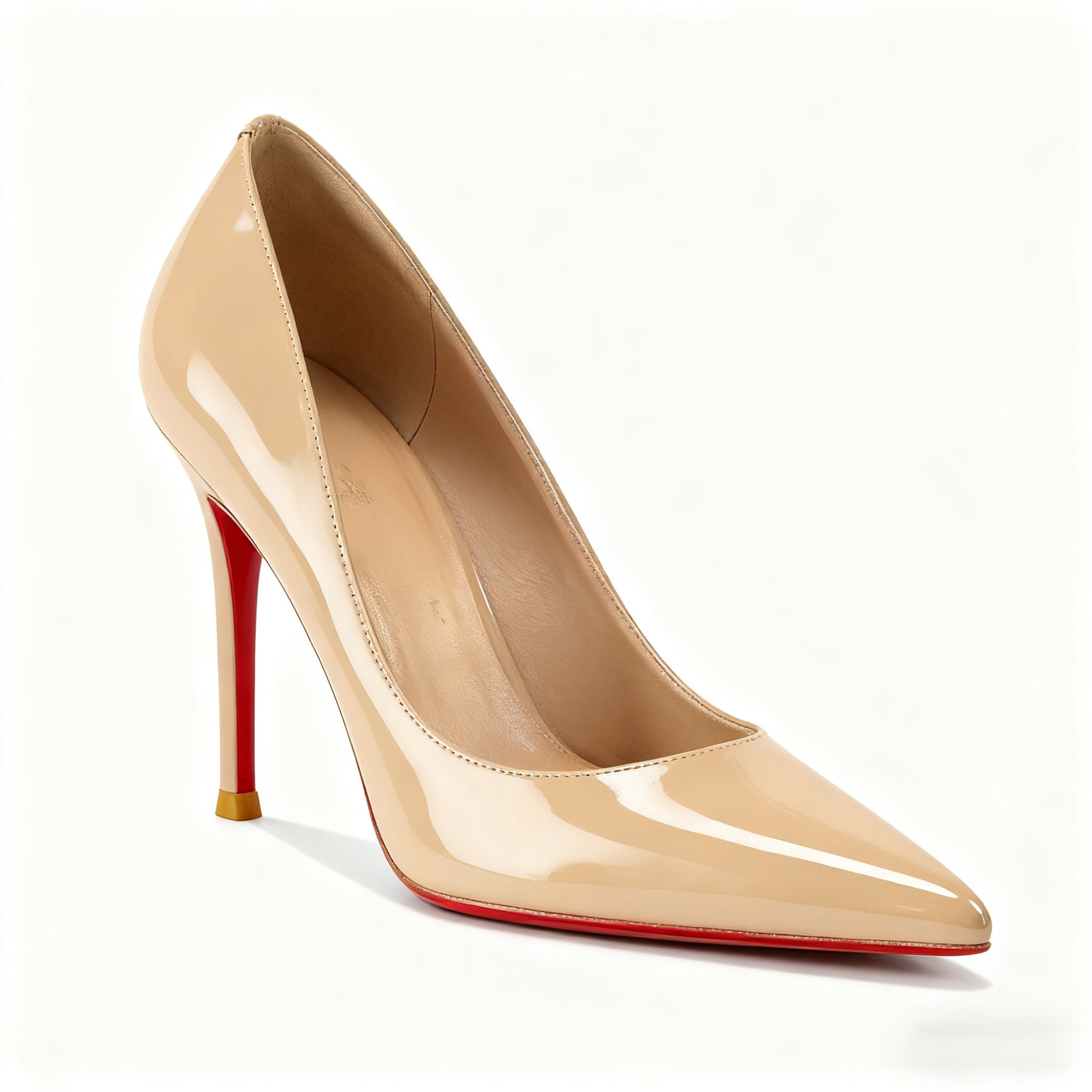 여성용 스틸레토 힐이 달린 새로운 스타일의 에나멜 가죽 레드솔 하이힐