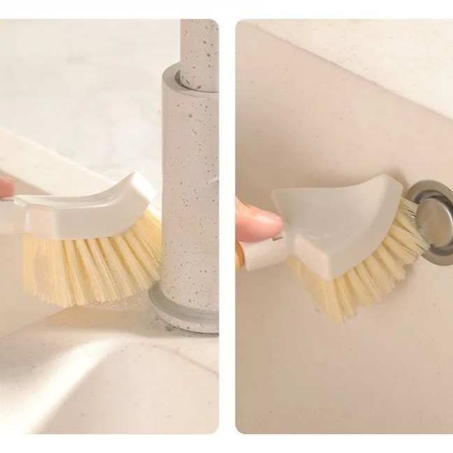 แปรงทำความสะอาดสามเหลี่ยมแบบพับได้ ไม่มีมุมอับ