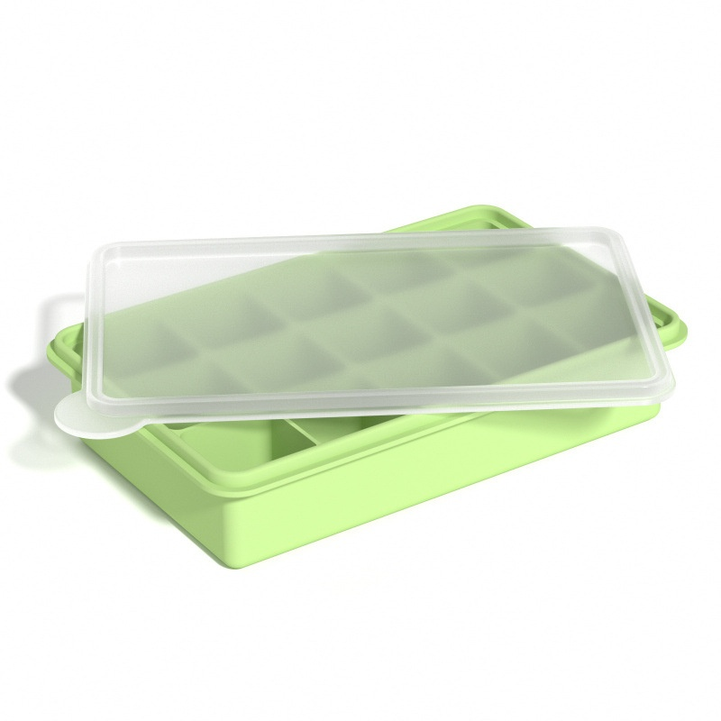 Household 4-Grid Ice Cube Tray with Lid
