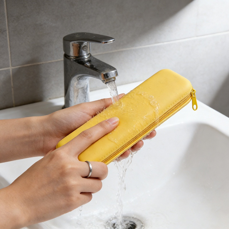 กล่องดินสอซิลิโคนพกพาใส่เครื่องเขียน