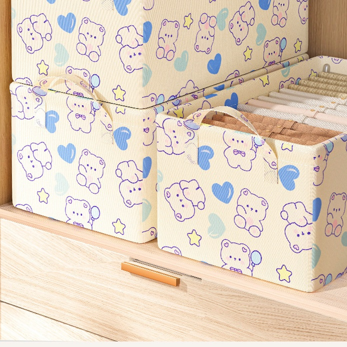 【升級加厚】新款小熊折疊收納箱