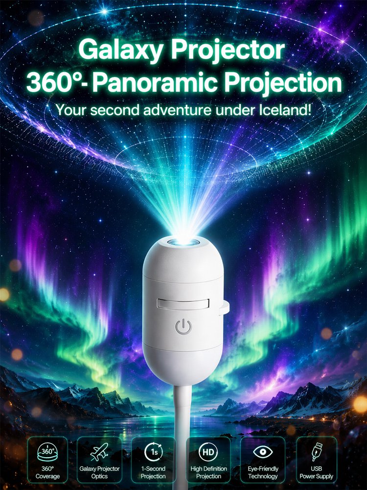 [100,000 units sold] Mini Projector Ambient Night Light