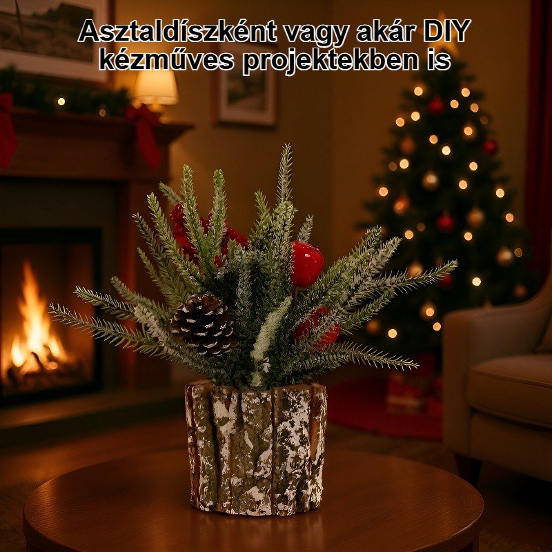 Utánzott PE kéregből készült fahordós fadísz otthoni dekorációhoz