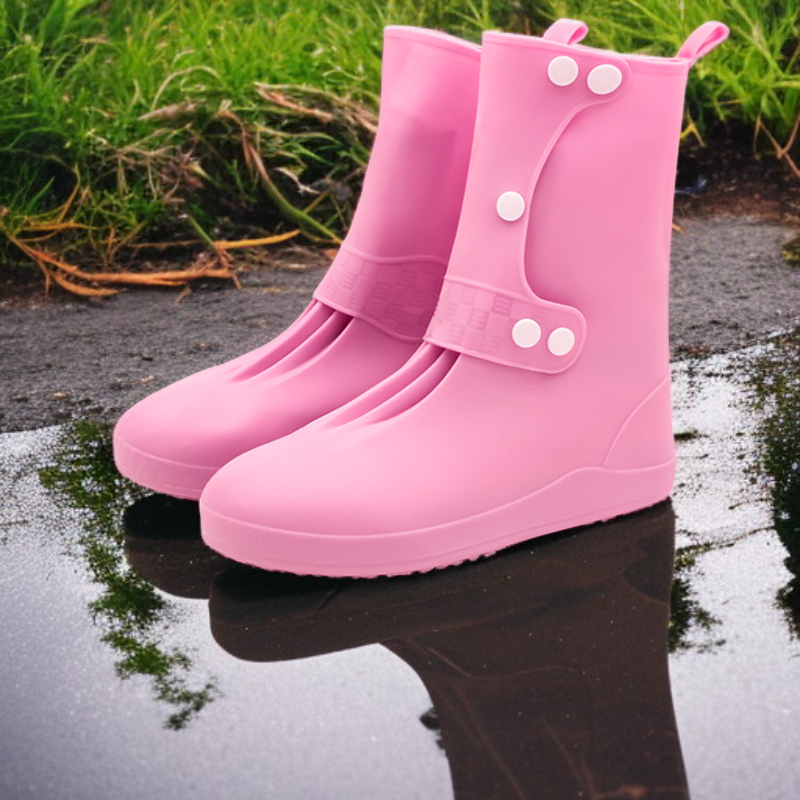 Non-slip sole design of rainproof shoe covers