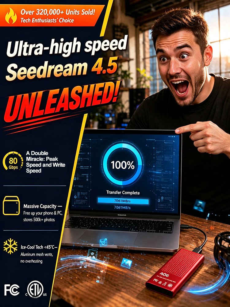 Portable high-speed and large-capacity solid-state drive