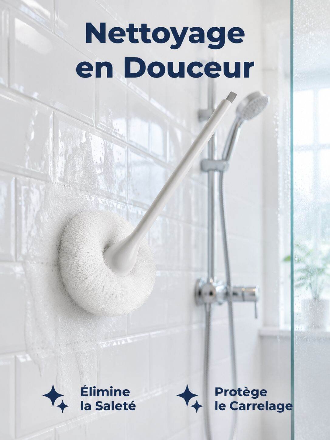 Brosse de nettoyage en forme de nuage pour salle de bain