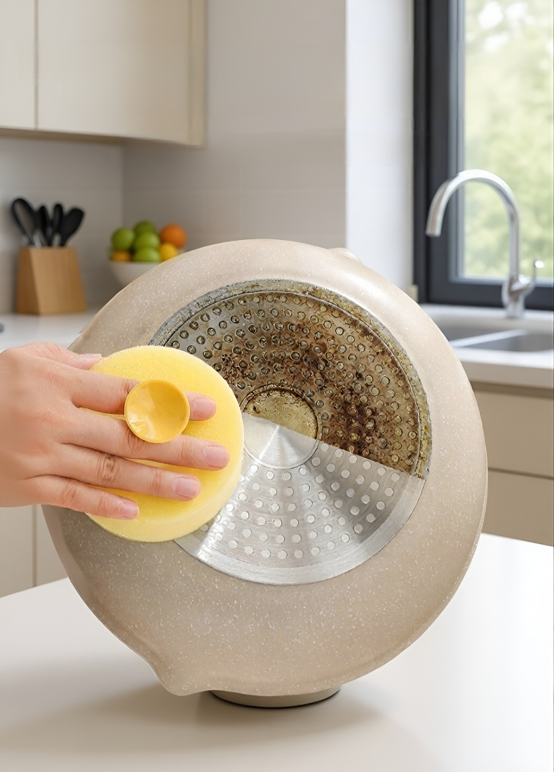 Praktischer Küchenhelfer – Spülschwamm mit Saugnapf-Funktion