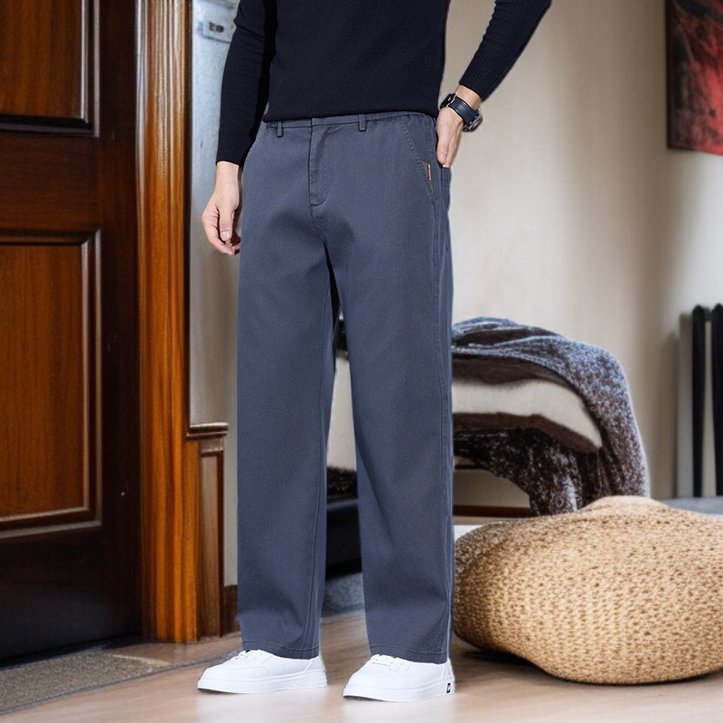 라이트 럭셔리 남성 팬츠 가을 남성 캐주얼 팬츠 와이드 팬츠