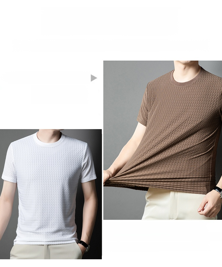 냉감 라운드 넥 반팔 티셔츠