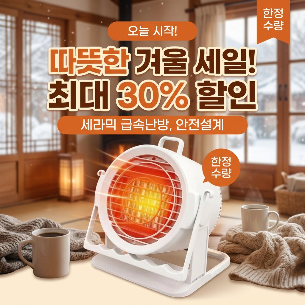 【영하 30℃도 봄처럼 따뜻함】4-in-1 절전 무광 난방기
