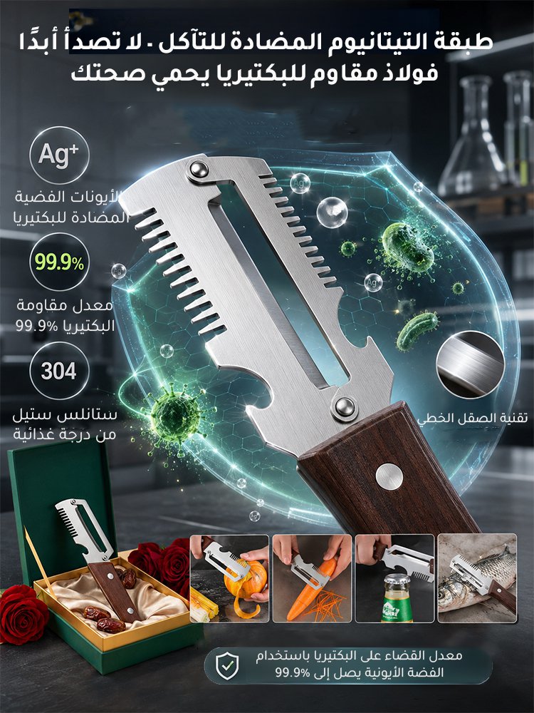 سكين تقشير متعددة الوظائف(يبقي حدته حتى بعد 20 عاما)