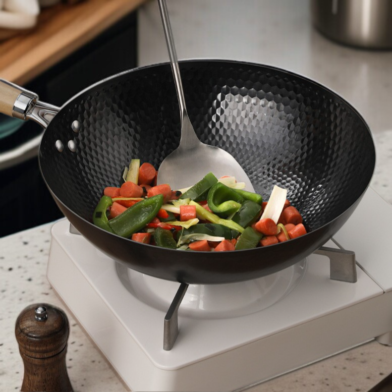 가정용 숙철 무코팅 볶음냄비 전통 가마냄비 무접착 후라이팬 후라이팬 무코팅 가마냄비 레인지