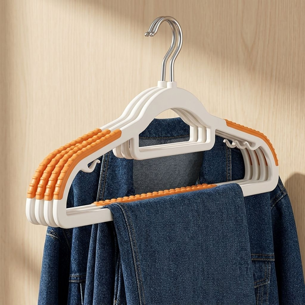 Household non-slip plastic clothes hangers