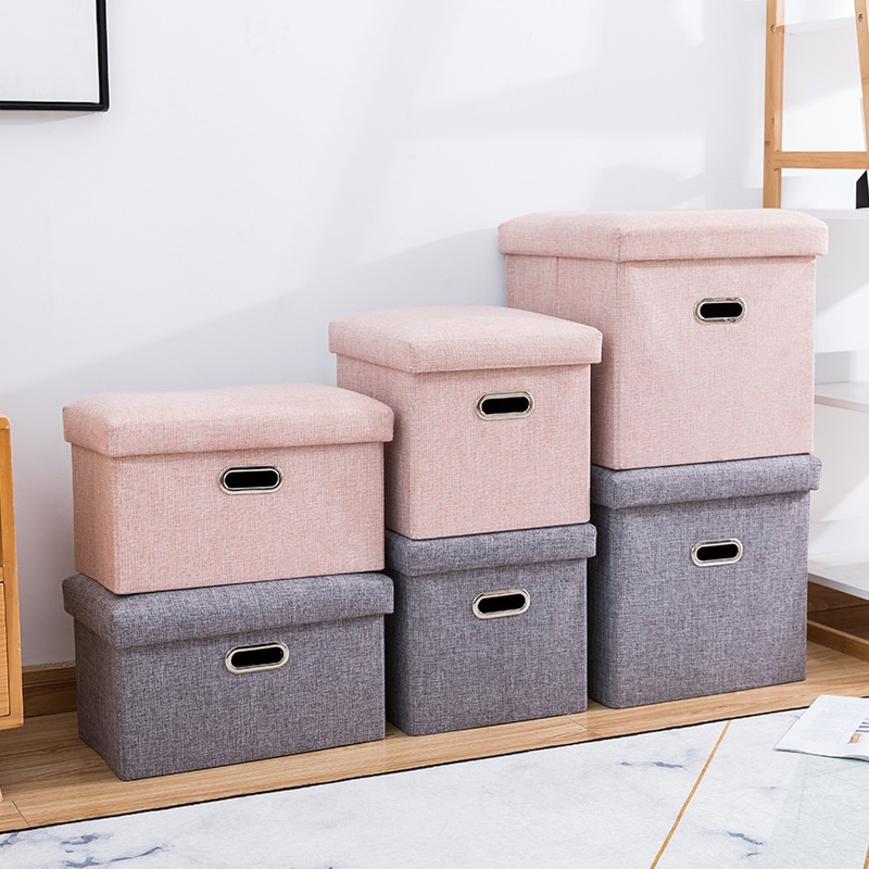Fabric Foldable Shoe Changing Chair Storage Sofa Dustproof Home