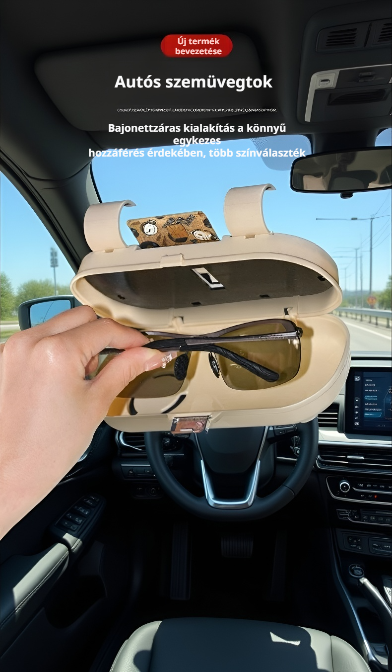 Autós multifunkcionális napszemüveg tartó doboz belső nézete