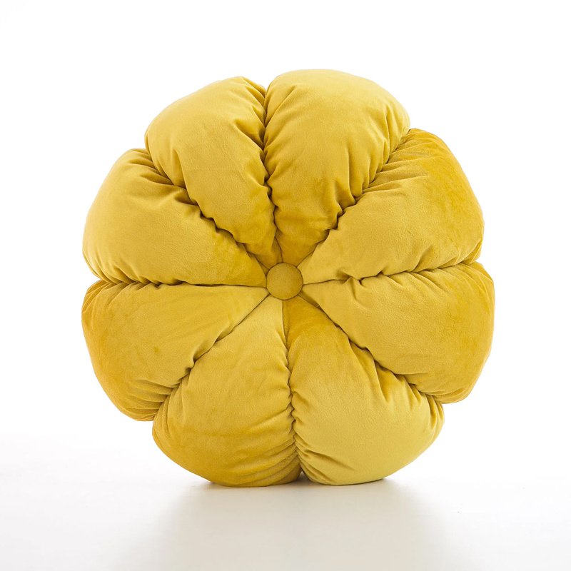 หมอนกำมะหยี่นอร์ดิกแปดกลีบฟักทอง