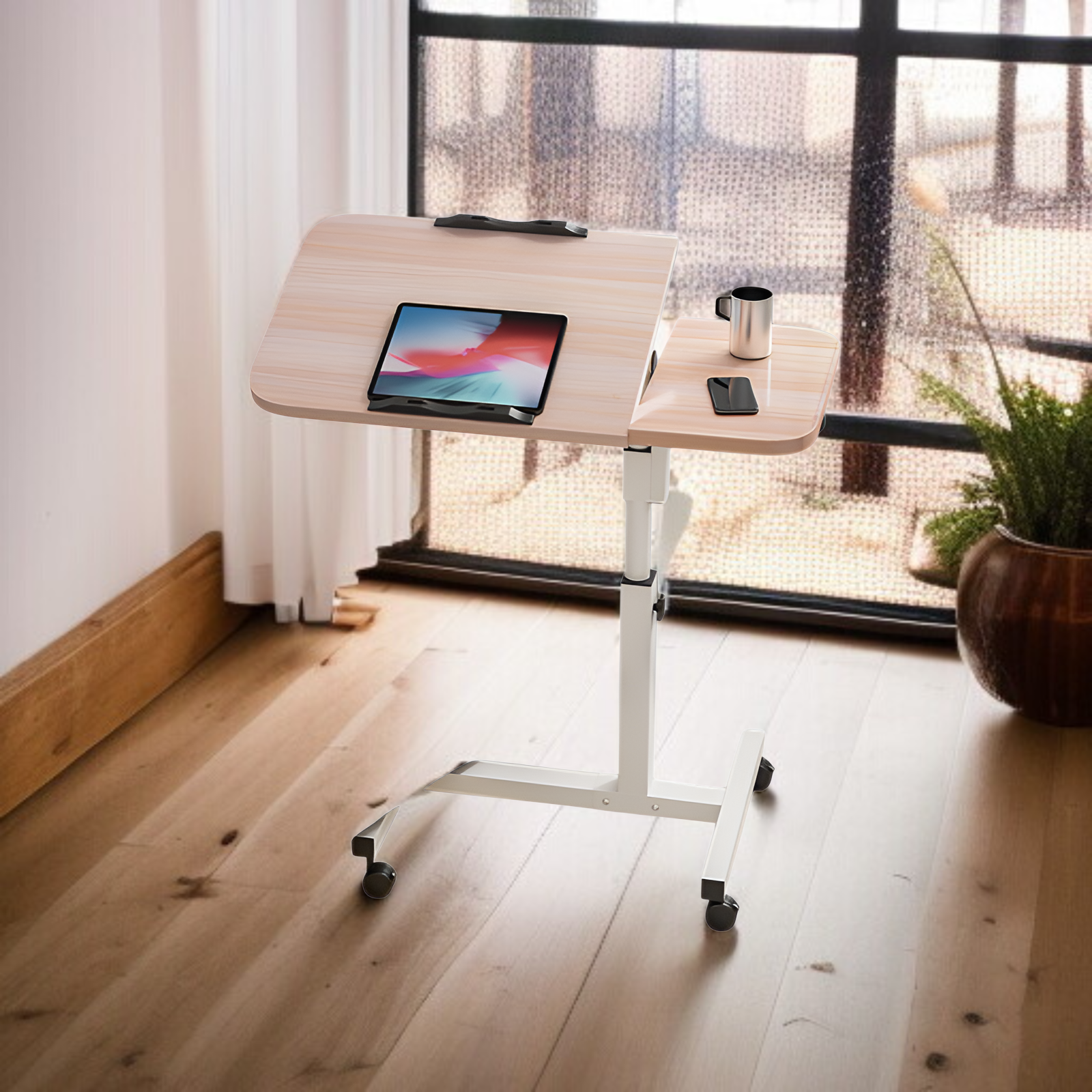 Folding computer table stand floor reading puzzle stand lazy easy lifting movable bedside table