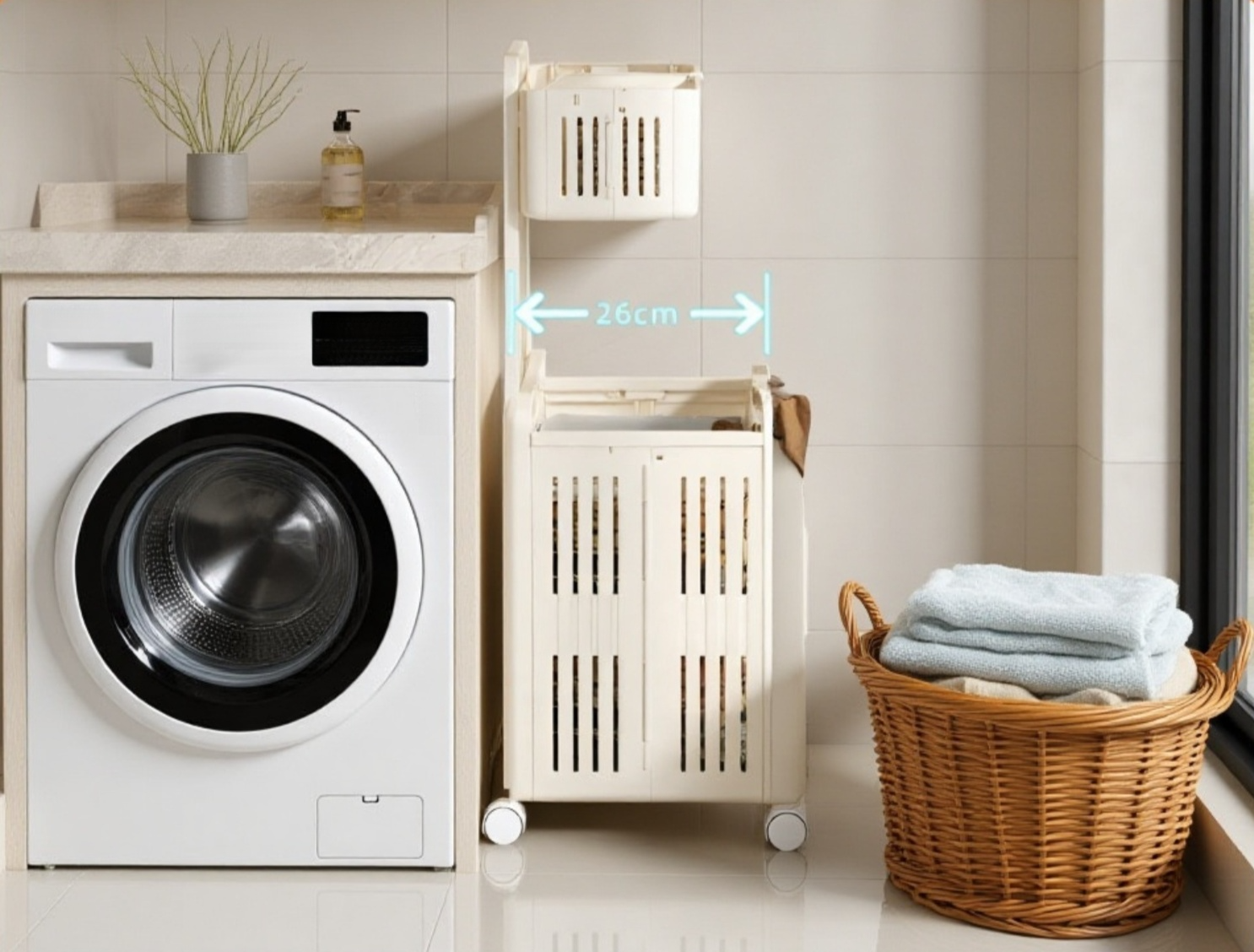 캠핑에 적합한 폴딩 세탁 바구니