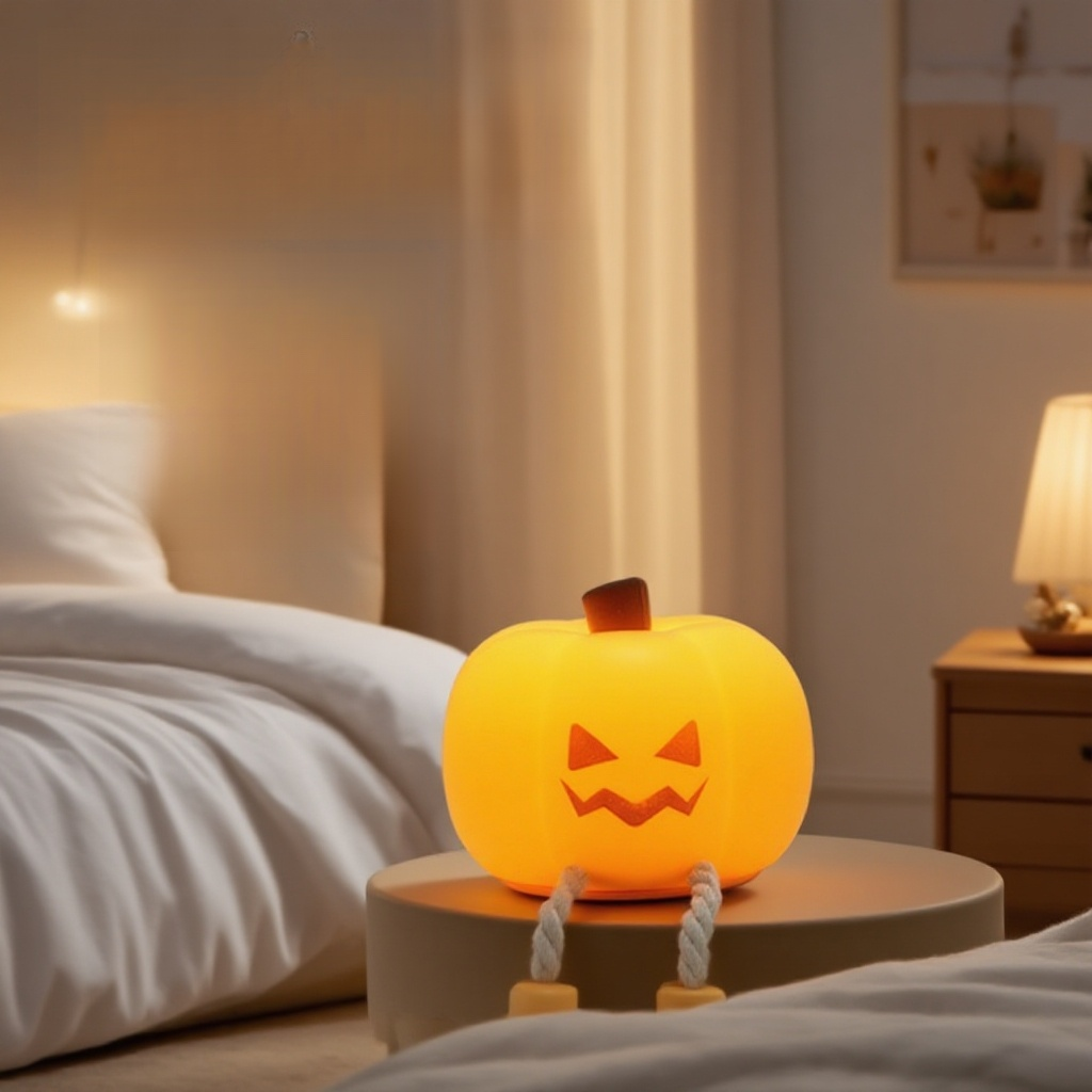 할로윈 호박 야간 조명 장식 수면등 충전식