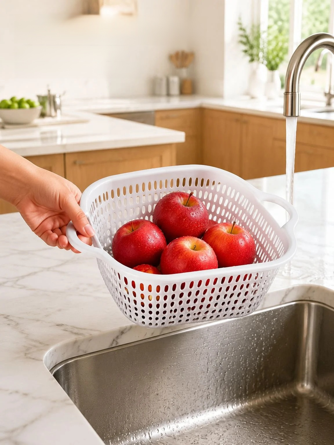 Panier à légumes durable et ergonomique en action