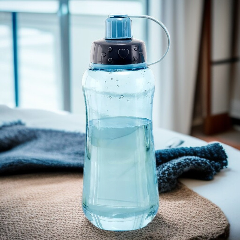 كوب شاي بلاستيكي بسعة كبيرة 1500 مل مع مصفاة، كوب رياضي محمول