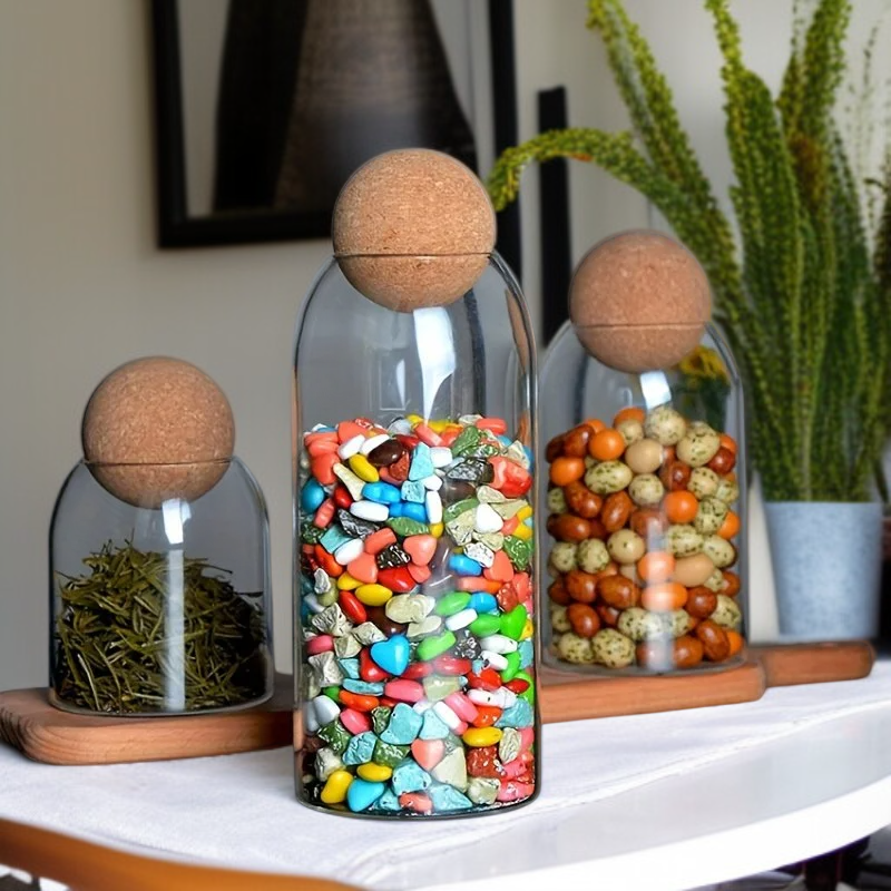 커피, 견과류, 말린 과일을 위한 3가지 용량 주방 식품 저장 용기