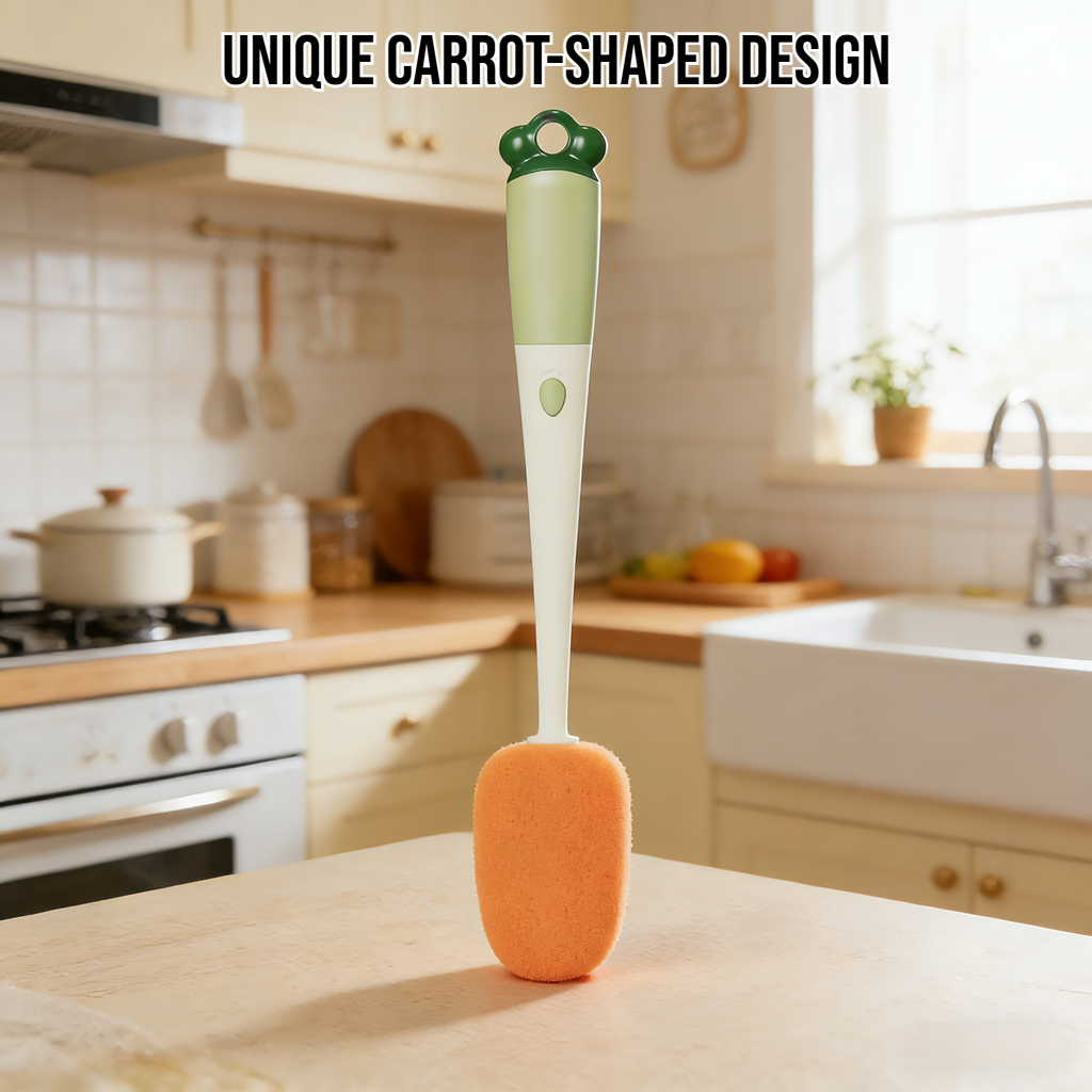 Long-handled multi-functional cup brush