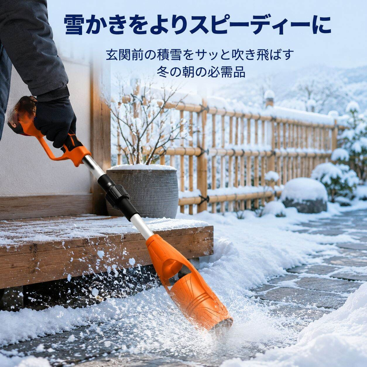 高風力電動スノーブロワー リチウム電池式 雪除けアーティファクト