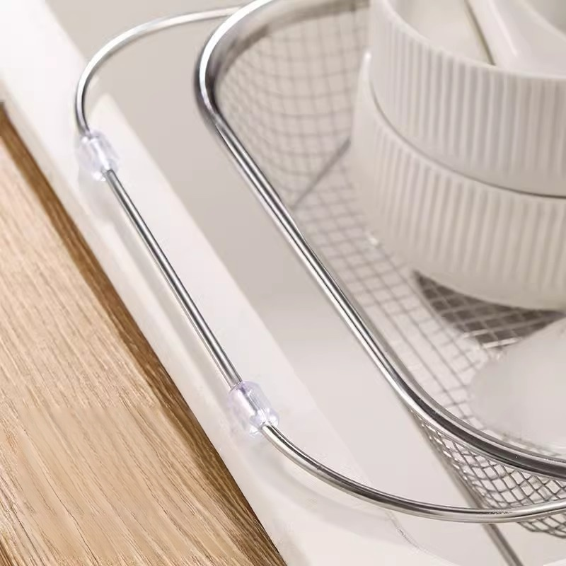 キッチン用ステンレス伸縮水切りバスケット