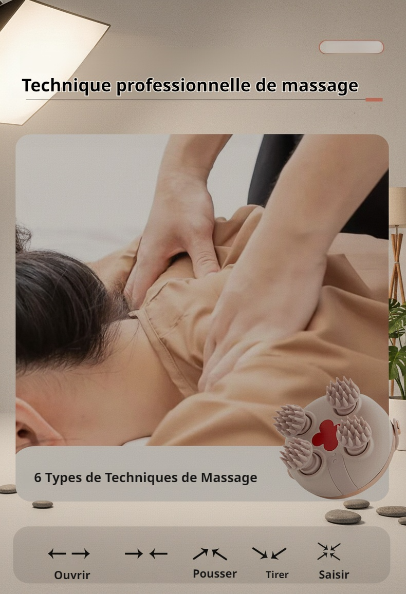 Massageur de tête compact et facile à utiliser