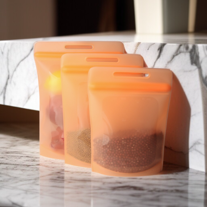 Kitchen household silicone food storage bags