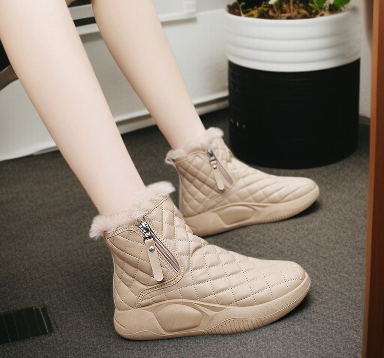 통굽 융털부츠 겨울 캐주얼 미끄럼 방지 면화녀 통굽 융털부츠