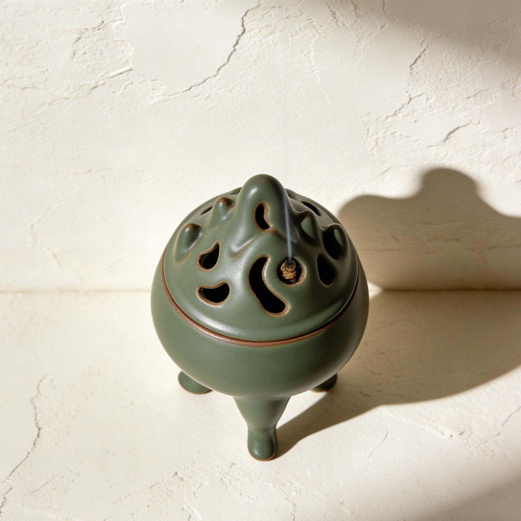 Elegant ceramic incense holders set of 2 for home decor