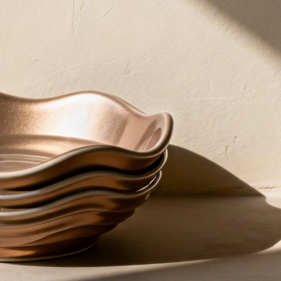 ゴールドカラー碗セット（6点）