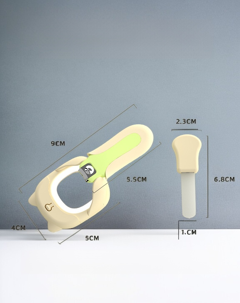 防滴ステンレススチールと拡大鏡付きベビー爪切り