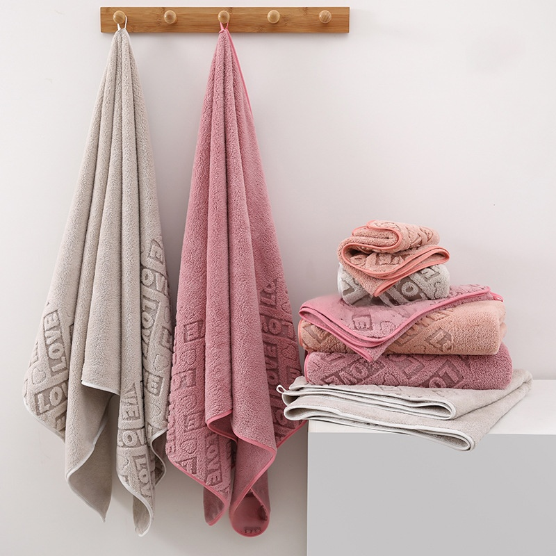 Coral fleece bath towel