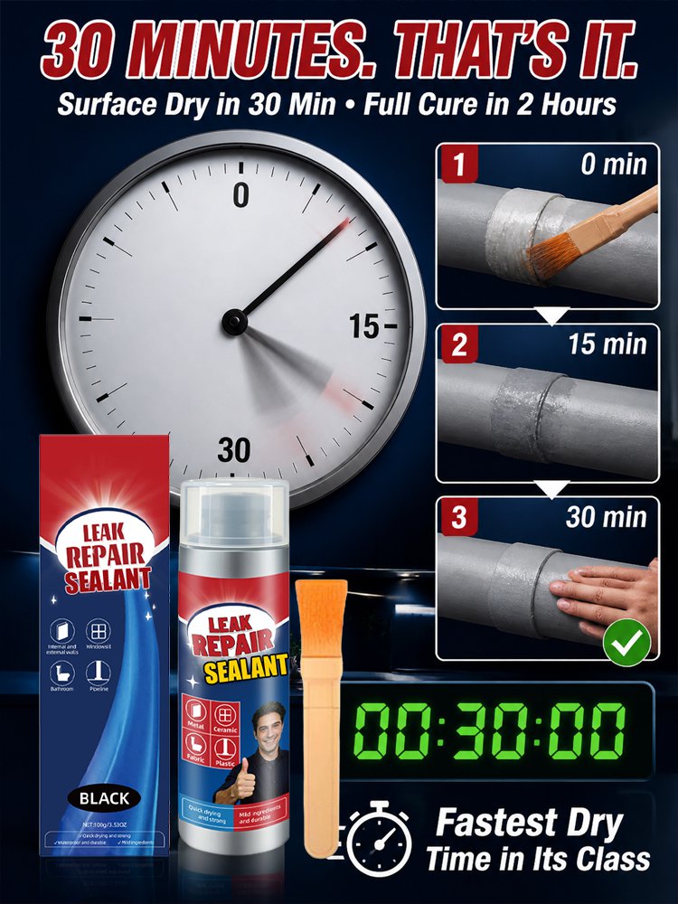 Invisible brush-applied leak sealant