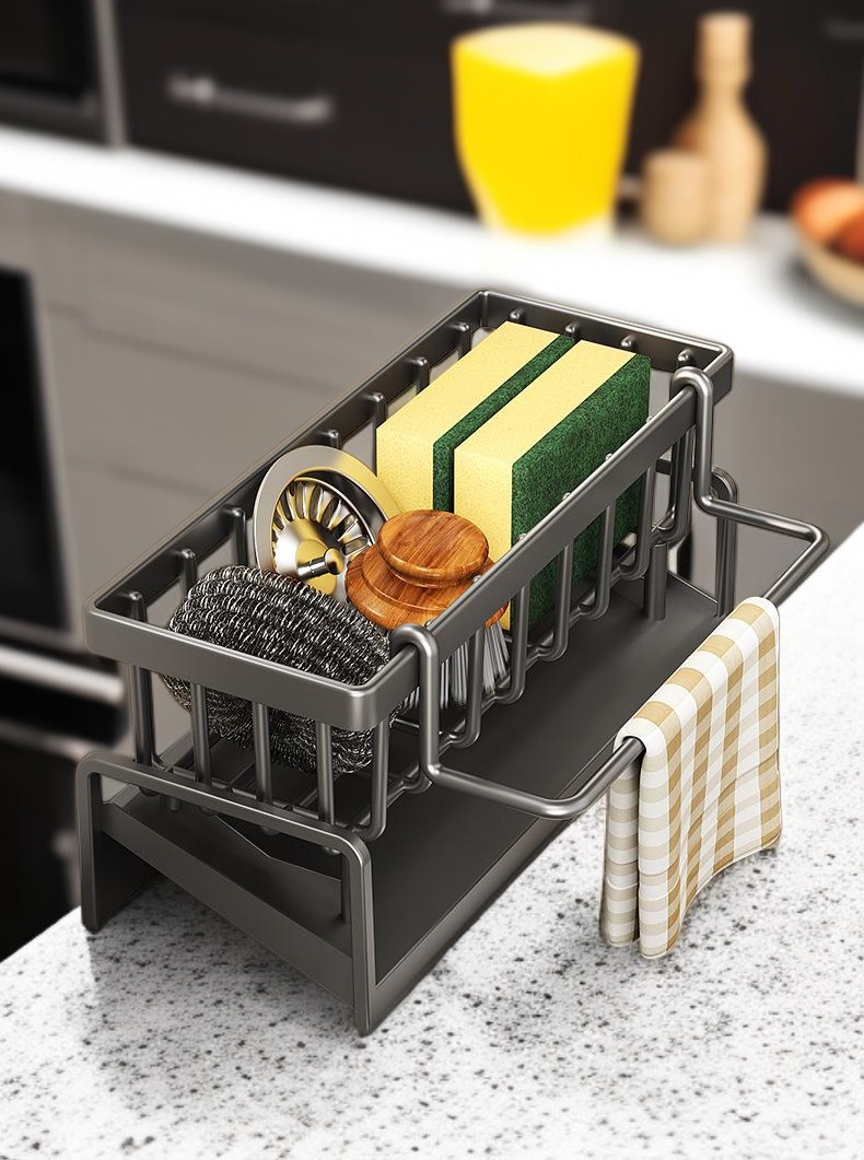 Versatile kitchen drain basket for food preparation