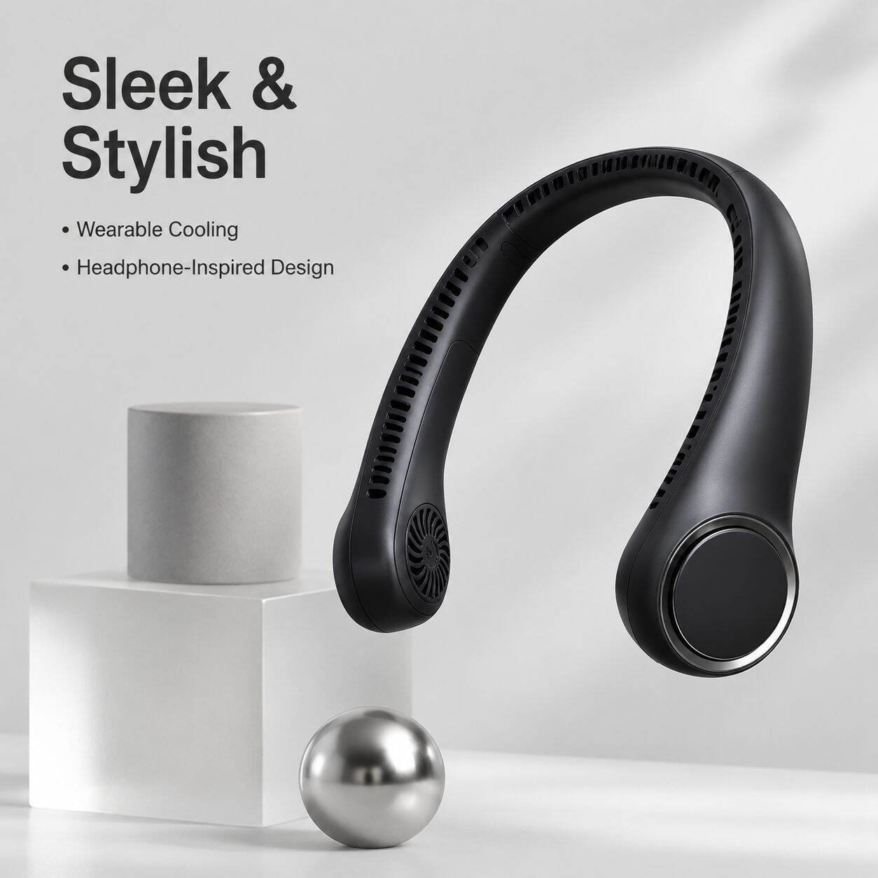 Silent Portable Bladeless Neck Cooling Fan