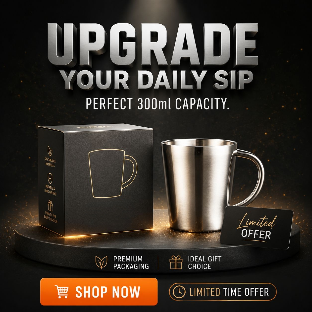 Double Wall Insulated 304 Stainless Steel Cup
